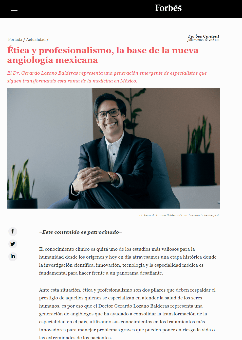 Dr. Gerardo Lozano Angiólogo en Monterrey
